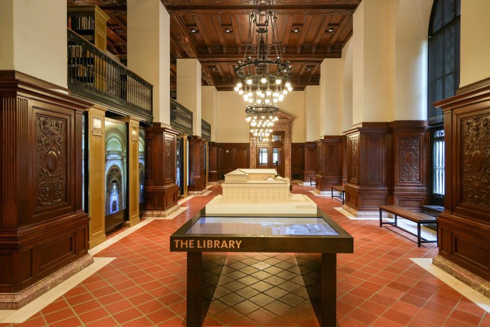 Interior of the Stephen A. Schwarzman Building Visitor Center.