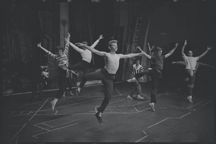 West Side Story dancers at rehershal.