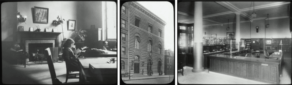 Historic photos of Harry Belafonte 115th Street Library. 