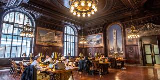 Interior of the DeWitt Wallace Periodical Room.