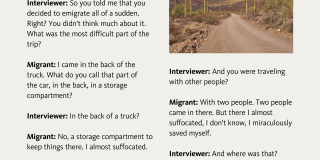 Reaching the Southern Border: Interview 5: Ecuadorian woman, fleeing domestic violence, arrived via Lukeville, AZ