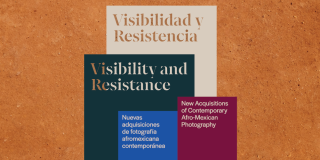 Visibilidad y Resistencia exhibition title card.