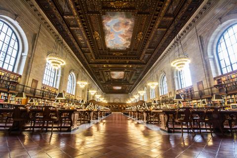 Interior view of the Stephen A. Schwarzman Building.