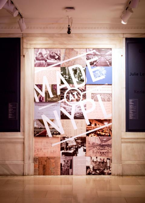 photo of title treatment on wall in exhibition