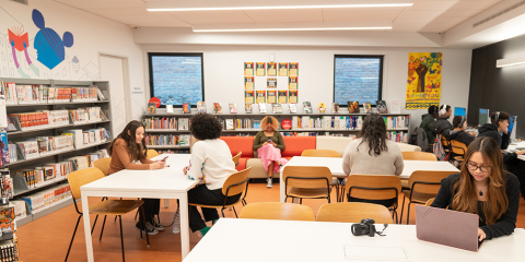 Interior of Van Cortlandt Library Teen Center.