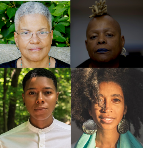 four images of four portraits of Black women