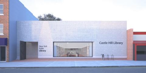 Rendering of Castle Hill Library exterior. 